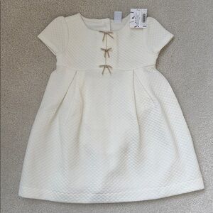 NWT! Janie and Jack Cream Quilted Dress